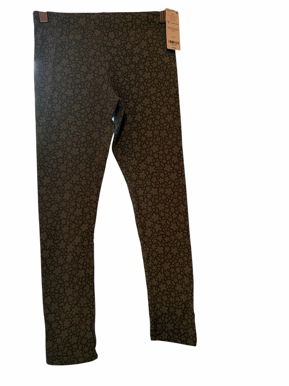 Carter's Olive Green Floral-Print Leggings